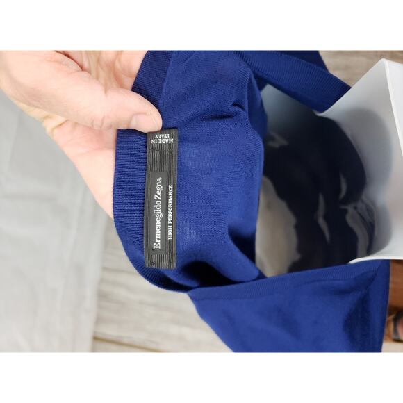 EUC Ermenegildo Zenga Men's Blue Long Sleeve Shirt Thin Stretch Lightweight XL - Picture 4 of 6